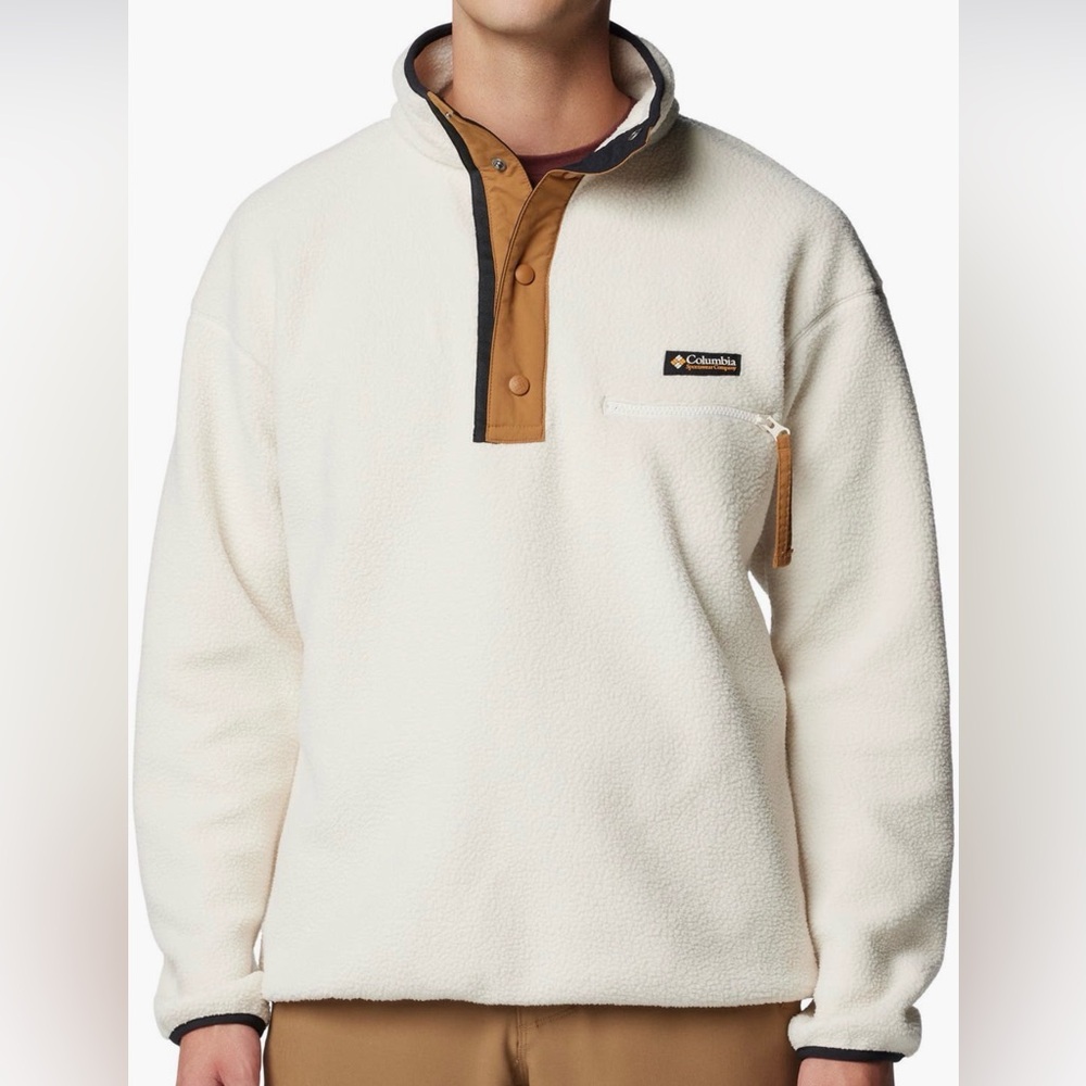 Men’s Columbia Fleece Half Snap Pullover L